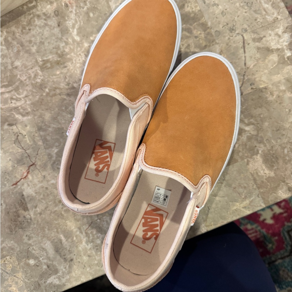 Vans Light Peach Canvas Slip-Ons - Picture 3 of 4
